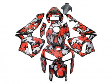 Carénages Moto Honda CBR600RR 2005-2006 - Noir Rouge Gris Camouflage Abordables