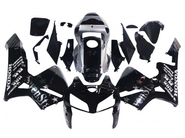 Carénages Moto Honda CBR600RR 2005-2006 - Noir Argent SevenStars