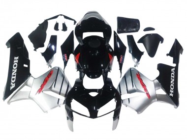 Carénages Moto Honda CBR600RR 2005-2006 - Argent Noir Abordables