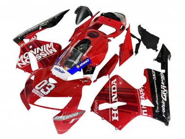 Carénages Moto Honda CBR600RR 2005-2006 - Rouge Noir Valsir 03 Abordables