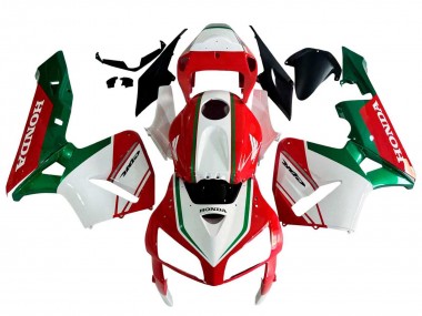Carénages Moto Honda CBR600RR 2005-2006 - Rouge Blanc Vert Abordables