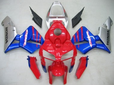 Carénages Moto Honda CBR600RR 2005-2006 - Rouge Bleu Argent Abordables