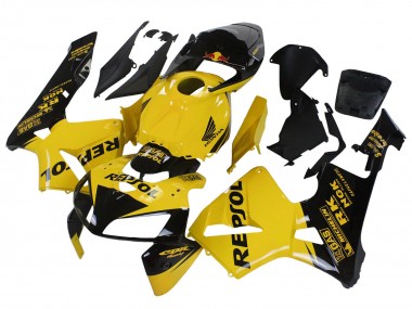 Carénages Moto Honda CBR600RR 2005-2006 - Jaune Noir Repsol Abordables