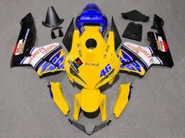 Carénages Moto Honda CBR600RR 2005-2006 - Jaune Bleu Blanc Nastro Azzurro 46 Abordables