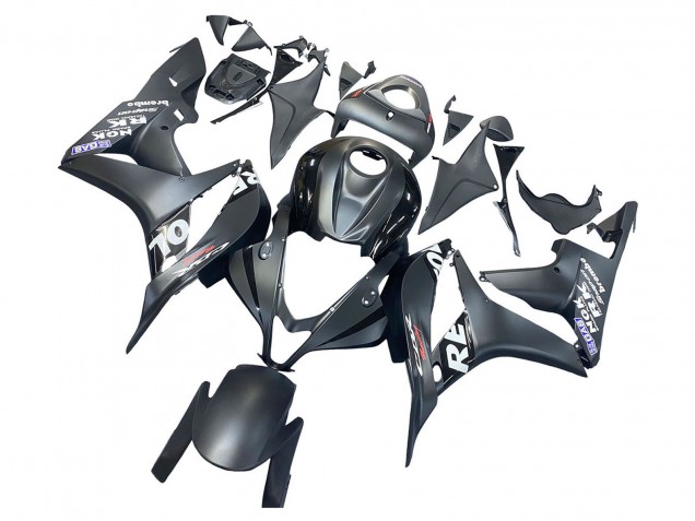 Carénage Moto Honda CBR600RR 2007-2008 - Noir Mat Blanc Repsol