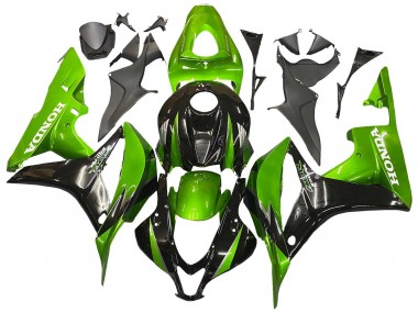 Kits Carénage Moto Honda CBR600RR 2007-2008 - Vert Noir Brillant Abordables