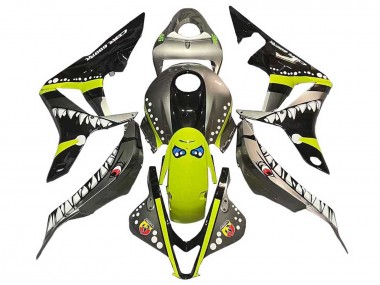 Carénages Moto Honda CBR600RR 2007-2008 - Gris Fluorescent Jaune Requin Abordables