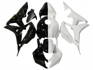 Carénages Moto Honda CBR600RR 2007-2008 - Blanc Noir Brillant Diviser Abordables