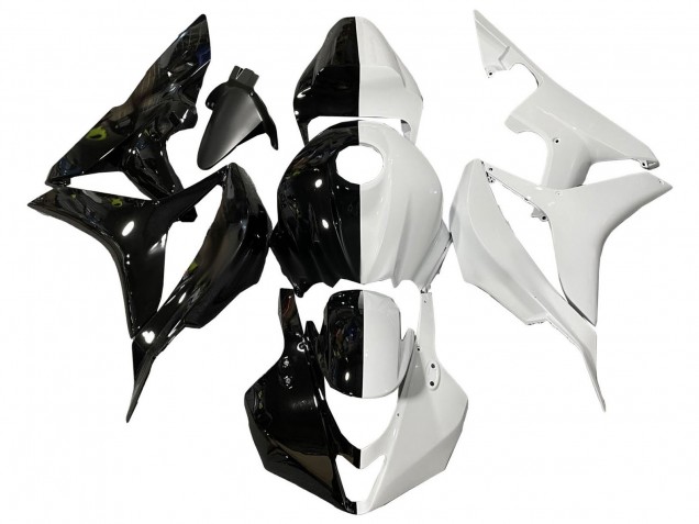Carénages Moto Honda CBR600RR 2007-2008 - Blanc Noir Brillant Diviser