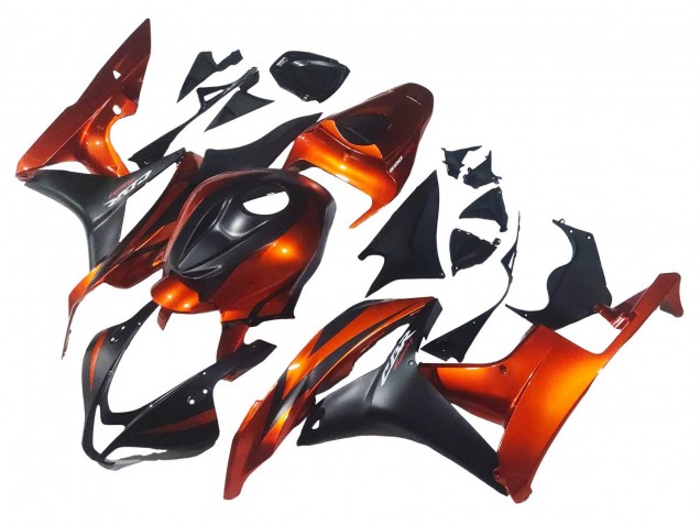 Carénage Moto Honda CBR600RR 2007-2008 - Orange Noir Mat