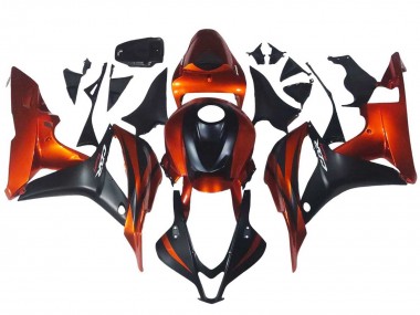 Carénage Moto Honda CBR600RR 2007-2008 - Orange Noir Mat Abordables