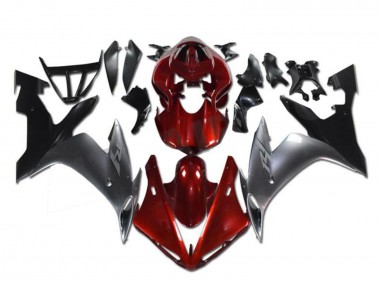 Carénages Moto Yamaha YZF R1 2002-2003 - Rouge Argent Noir Abordables