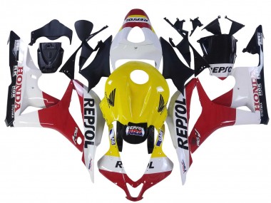 Carénages Moto Honda CBR600RR 2007-2008 - Blanc Jaune Rouge Repsol HRC Abordables