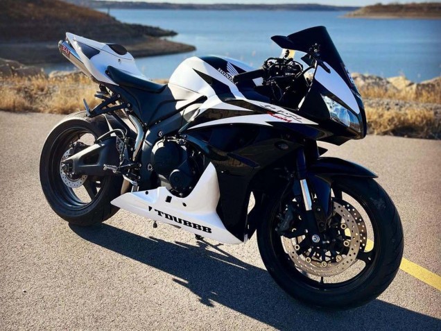 Carénages Moto Honda CBR600RR 2007-2008 - Blanc Noir Courses