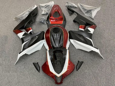 Carénages Moto Honda CBR600RR 2007-2008 - Blanc Rouge Noir Mat Abordables