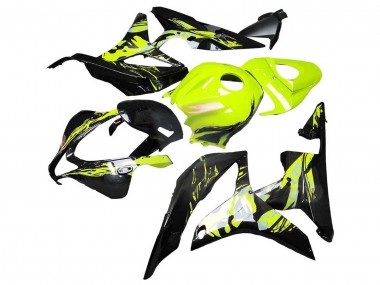 Carénages Moto Honda CBR600RR 2007-2008 - Jaune Noir Brillant Abordables