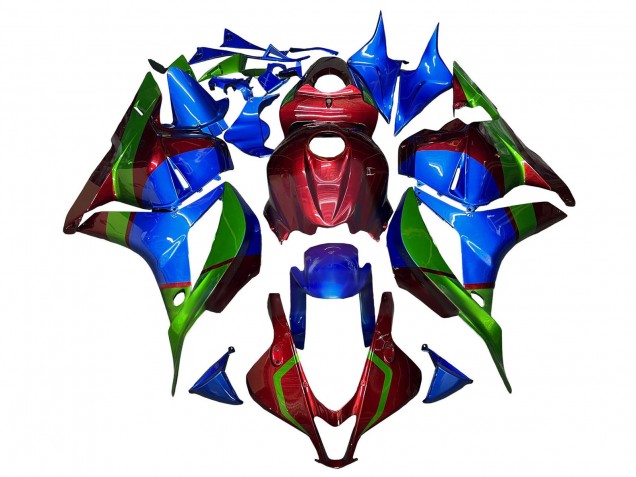 Carénages Moto Honda CBR600RR 2009-2012 - Bleu Rouge Vert
