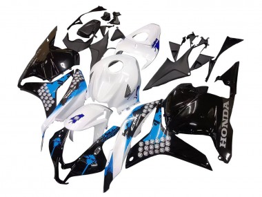 Kit Carénages Moto Honda CBR600RR 2009-2012 - Blanc Bleu Noir Brillant Abordables