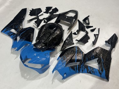Carénages Moto Honda CBR600RR 2009-2012 - Noir Fibre de Carbone Forgée Bleu Abordables