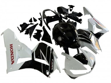 Kits Carénage Moto Honda CBR600RR 2013-2023 - Blanc Noir Brillant Abordables