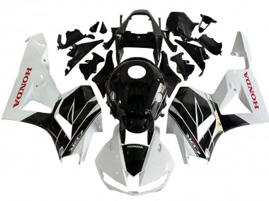 Kits Carénage Moto Honda CBR600RR 2013-2023 - Blanc Noir Brillant Abordables