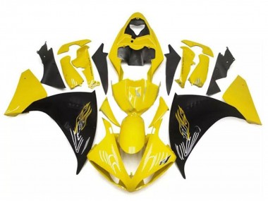 Carénages Moto Yamaha YZF R1 2009-2011 - Jaune Noir Abordables