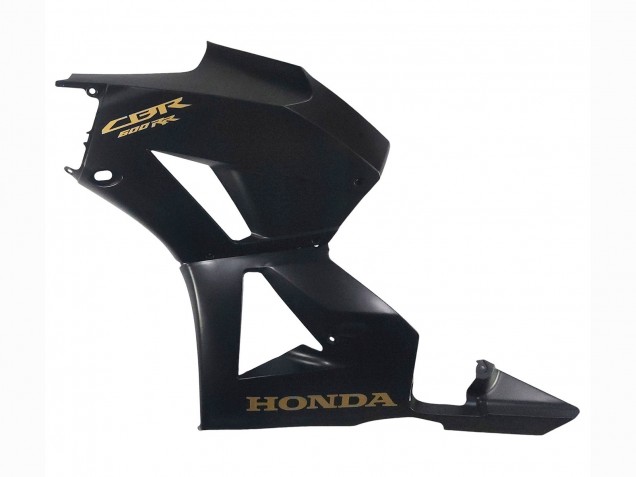 Carénages Moto Honda CBR600RR 2013-2023 - Noir Mat Or Décalque