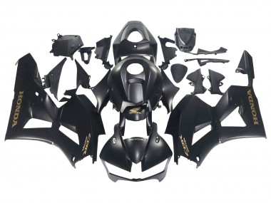 Carénages Moto Honda CBR600RR 2013-2023 - Noir Mat Or Décalque Abordables