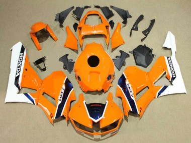 Carénages Moto Honda CBR600RR 2013-2023 - Blanc Orange Bleu Foncé Abordables