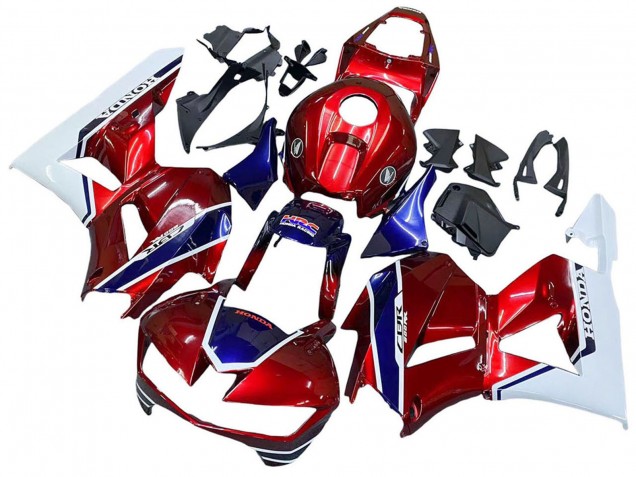 Carénages Moto Honda CBR600RR 2013-2023 - Blanc Rouge Bleu HRC