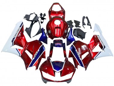 Carénages Moto Honda CBR600RR 2013-2023 - Blanc Rouge Bleu HRC Abordables