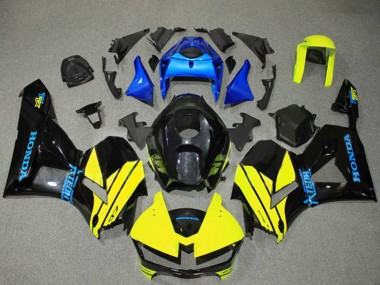 Carénages Moto Honda CBR600RR 2013-2023 - Bleu Jaune Noir Brillant Abordables