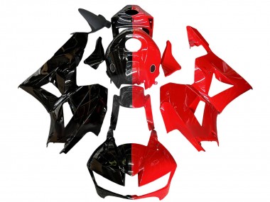 Carénages Moto Honda CBR600RR 2013-2023 - Noir Brillant Rouge Diviser Abordables