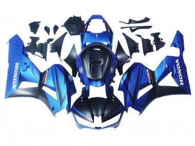 Carénages Moto Honda CBR600RR 2013-2023 - Bleu Noir Mat Courses Abordables