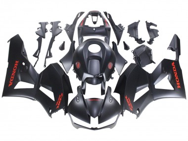 Carénages Moto Honda CBR600RR 2013-2023 - Noir Mat Rouge Décalque Abordables