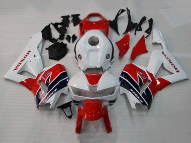 Carénages Moto Honda CBR600RR 2013-2023 - Blanc Rouge Bleu Foncé HRC Abordables
