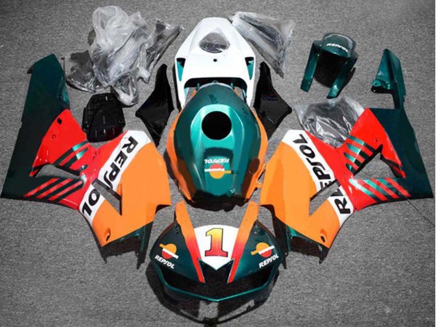 Carénages Moto Honda CBR600RR 2013-2023 - Orange Blanc Rouge Noir Brillant Vert Foncé Repsol 1