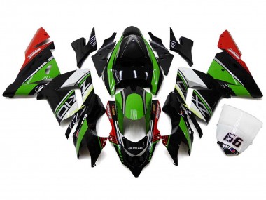 Carénages Moto Kawasaki ZX10R 2004-2005 - Blanc Noir Vert Elf Abordables