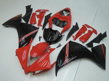 Carénages Moto Yamaha YZF R1 2012-2014 - Rouge Noir Brillant Abordables
