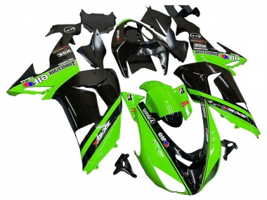Carénages Moto Kawasaki ZX10R 2006-2007 - Vert Noir Elf Touch4 3M Abordables