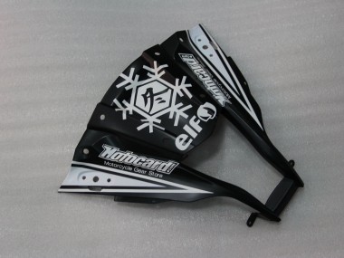 Carénages Moto Kawasaki ZX10R 2011-2015 - Noir Brillant Blanc Elf Neige Décalque Abordables
