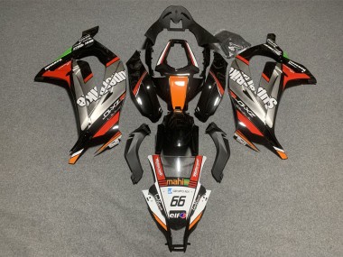 Carénages Moto Kawasaki ZX10R 2011-2015 - Blanc Orange Noir Mahi Elf 66 Superbike Abordables