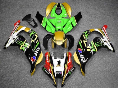 Carénages Moto Kawasaki ZX10R 2016-2020 - Vert Or Blanc Rouge Noir Elf Monstre Abordables