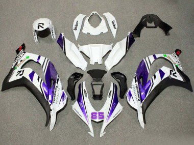 Carénages Moto Kawasaki ZX10R 2016-2020 - Blanc Violet Noir Alstare 85 Abordables