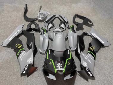 Carénages Moto Kawasaki ZX10R 2021-2025 - Gris Noir Mat Vert Blanc Elf Neige Monstre Abordables