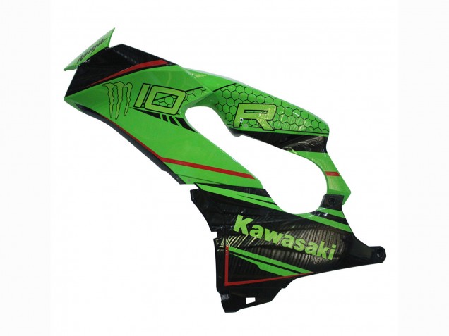 Carénages Moto Kawasaki ZX10R 2021-2025 - Vert Noir Brillant