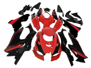 Carénages Moto Kawasaki ZX10R 2021-2025 - Rouge Noir Brillant Abordables