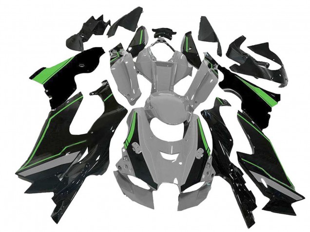 Carénage Moto Kawasaki ZX10R 2021-2025 - Gris Vert Noir