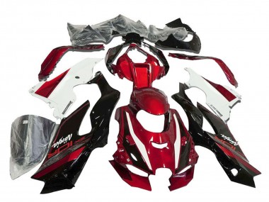 Carénages Moto Kawasaki ZX10R 2021-2025 - Rouge Blanc Noir Brillant Abordables