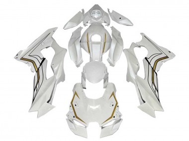 Carénages Moto Kawasaki ZX10R 2021-2025 - Blanc Or Abordables